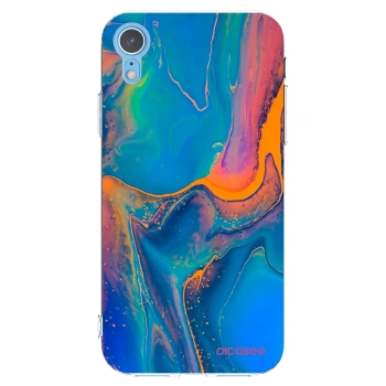 Picasee silikonski prozorni ovitek za Apple iPhone XR - Rainbow