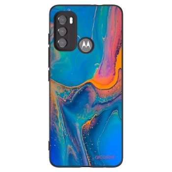 Picasee silikonski črni ovitek za Motorola Moto G60 - Rainbow