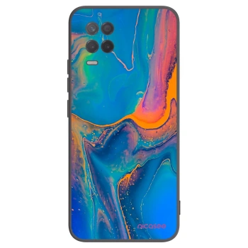 Picasee silikonski črni ovitek za Realme 8 5G - Rainbow