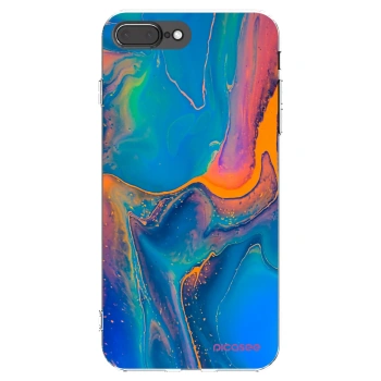 Picasee silikonski prozorni ovitek za Apple iPhone 7 Plus - Rainbow