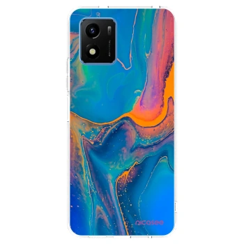 Picasee silikonski prozorni ovitek za Vivo Y01 - Rainbow