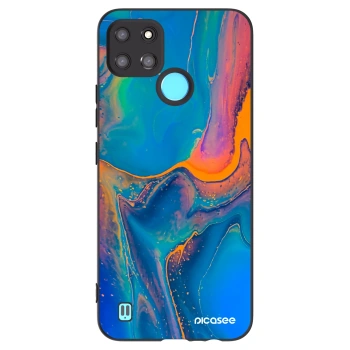 Picasee silikonski črni ovitek za Realme C21Y - Rainbow