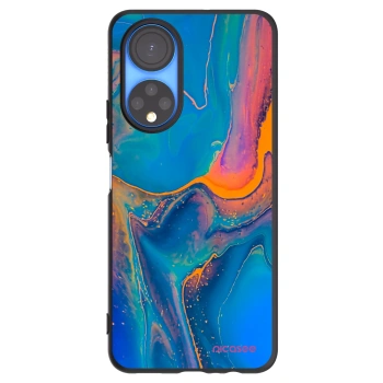 Picasee silikonski črni ovitek za Honor X7 - Rainbow