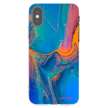 Picasee silikonski prozorni ovitek za Apple iPhone X/XS - Rainbow