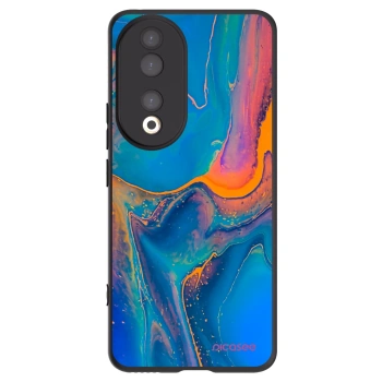Picasee silikonski črni ovitek za Honor 90 5G - Rainbow