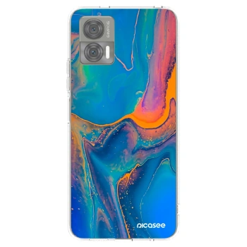 Picasee silikonski prozorni ovitek za Motorola Edge 30 Neo - Rainbow