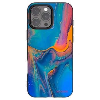 Picasee silikonski črni ovitek za Apple iPhone 16 Pro Max - Rainbow