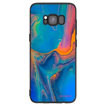 Picasee silikonski črni ovitek za Samsung Galaxy S8 G950F - Rainbow