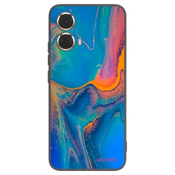Picasee silikonski črni ovitek za Motorola Moto G85 - Rainbow