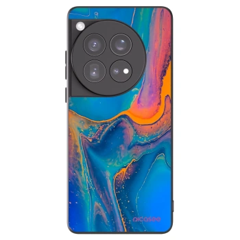 Picasee silikonski črni ovitek za OnePlus 12 5G - Rainbow