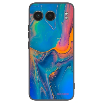 Picasee silikonski črni ovitek za OnePlus Nord 4 - Rainbow