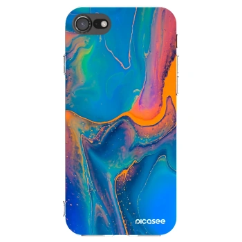 Picasee silikonski prozorni ovitek za Apple iPhone 7 - Rainbow