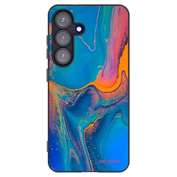 Picasee silikonski črni ovitek za Samsung Galaxy S25 5G - Rainbow