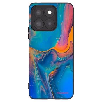Picasee silikonski črni ovitek za Honor X8c - Rainbow