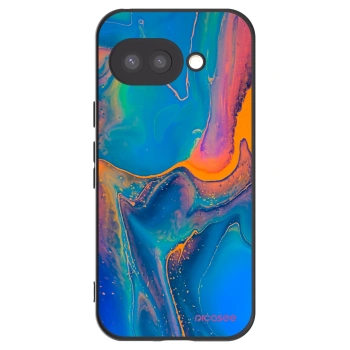 Picasee silikonski črni ovitek za Google Pixel 9a - Rainbow