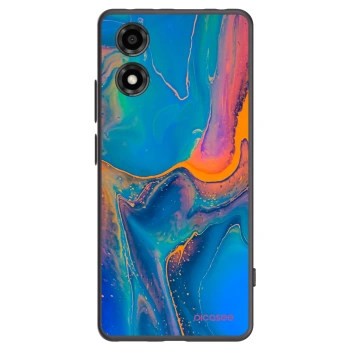 Picasee silikonski črni ovitek za Motorola Moto E14 - Rainbow