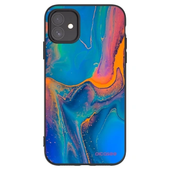 Picasee silikonski črni ovitek za Apple iPhone 11 - Rainbow