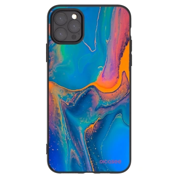 Picasee silikonski črni ovitek za Apple iPhone 11 Pro Max - Rainbow