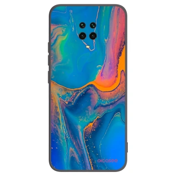 Picasee silikonski črni ovitek za Xiaomi Redmi Note 9 Pro - Rainbow