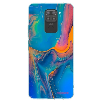 Picasee silikonski črni ovitek za Xiaomi Redmi Note 9 - Rainbow