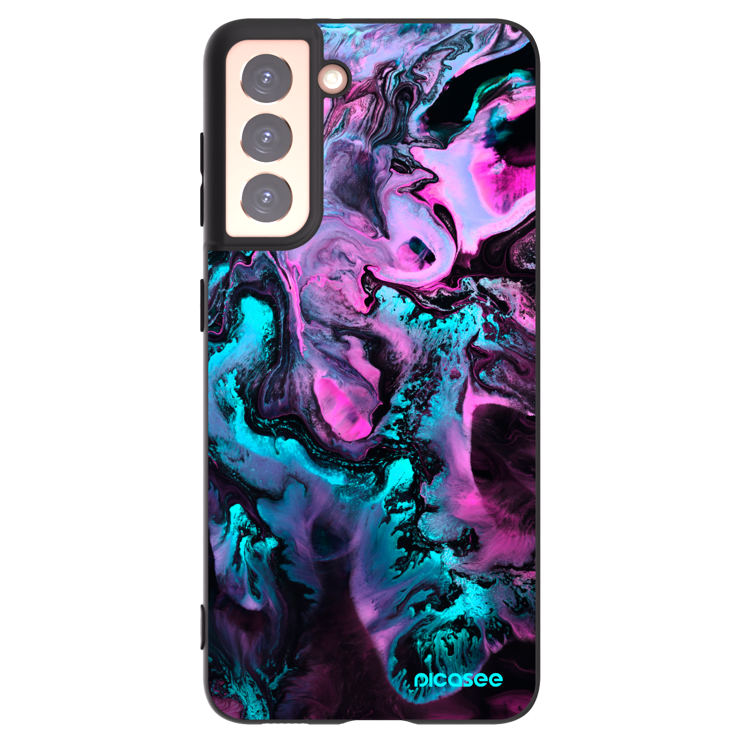 Picasee silikonski črni ovitek za Samsung Galaxy S21 5G G991B - Lean