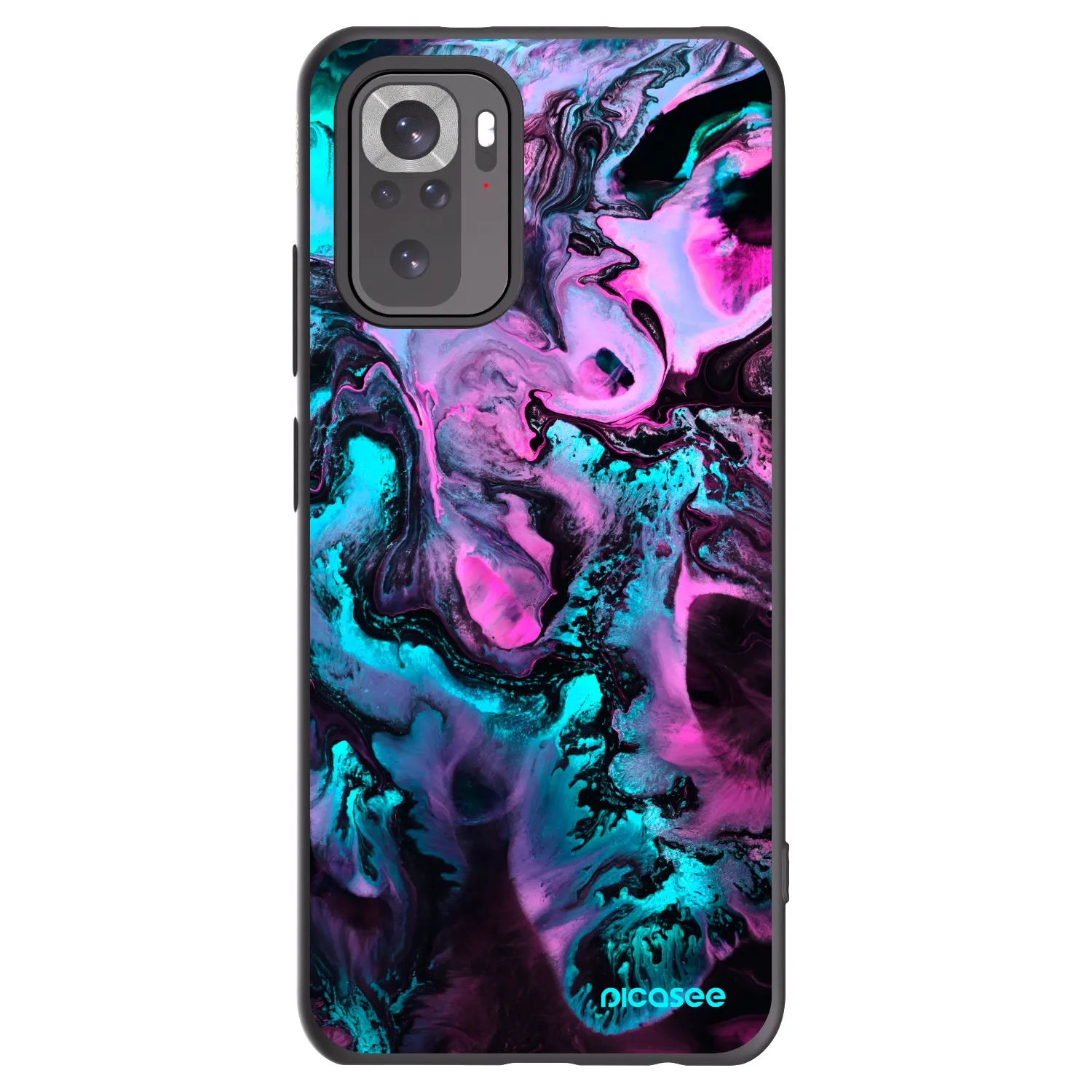 Picasee silikonski črni ovitek za Xiaomi Redmi Note 10 - Lean