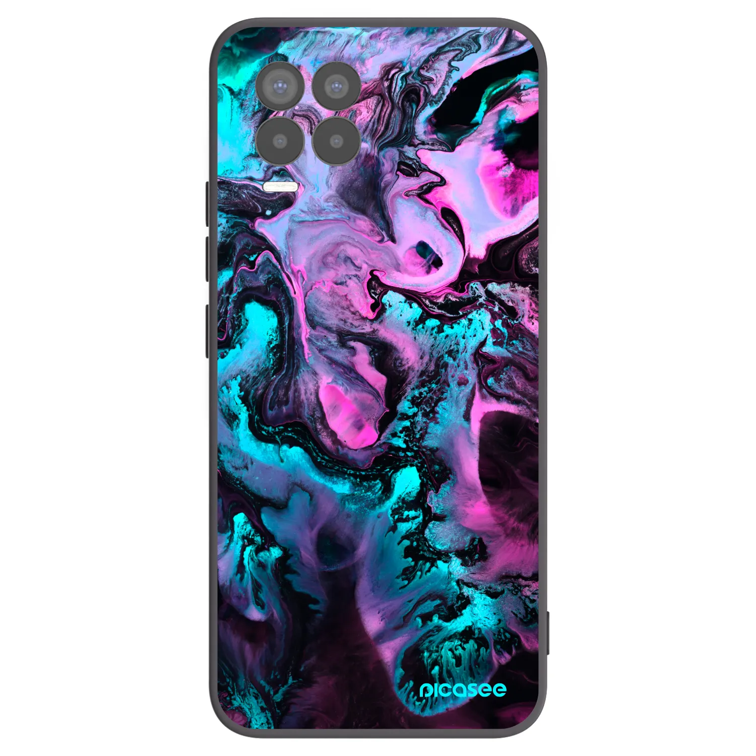 Picasee silikonski črni ovitek za Realme 8 Pro - Lean