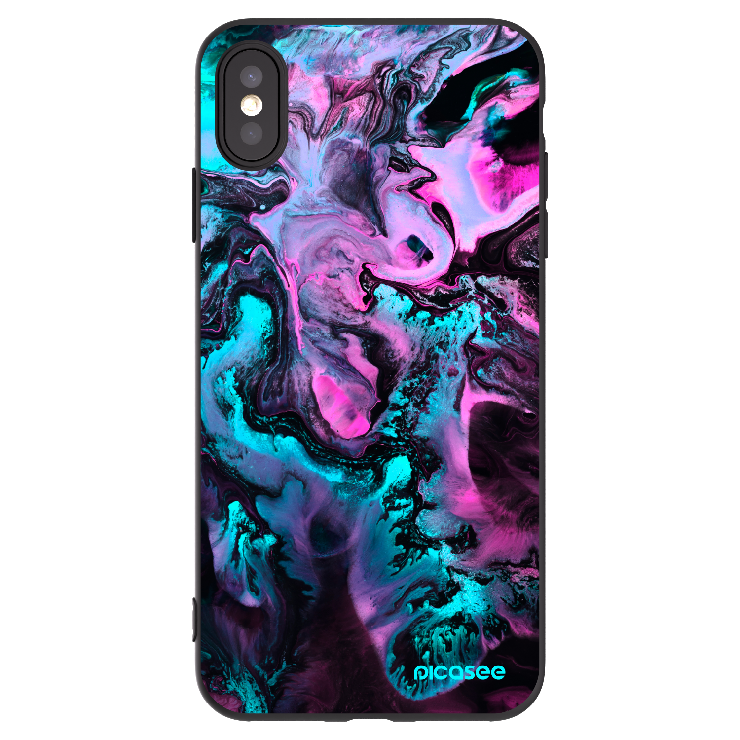 Picasee silikonski črni ovitek za Apple iPhone XS Max - Lean