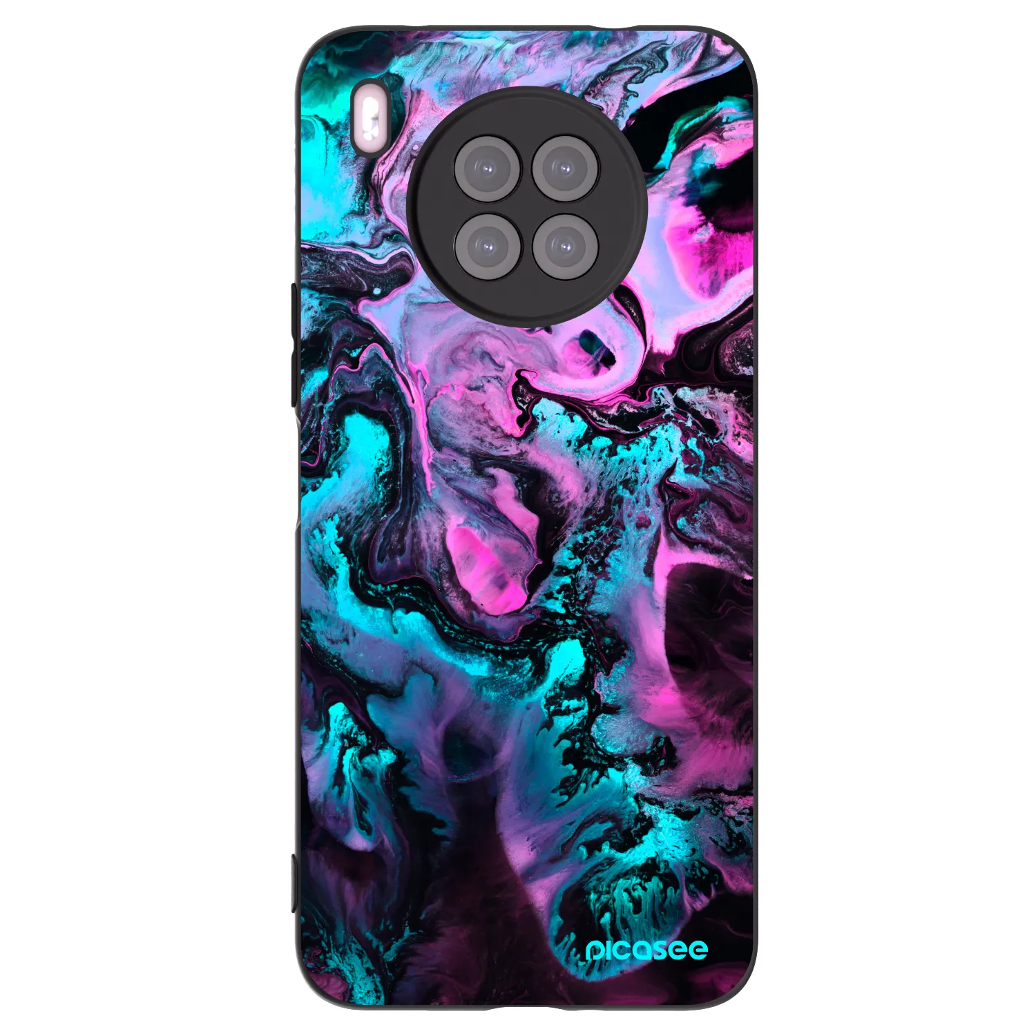 Picasee silikonski črni ovitek za Huawei Nova 8i - Lean