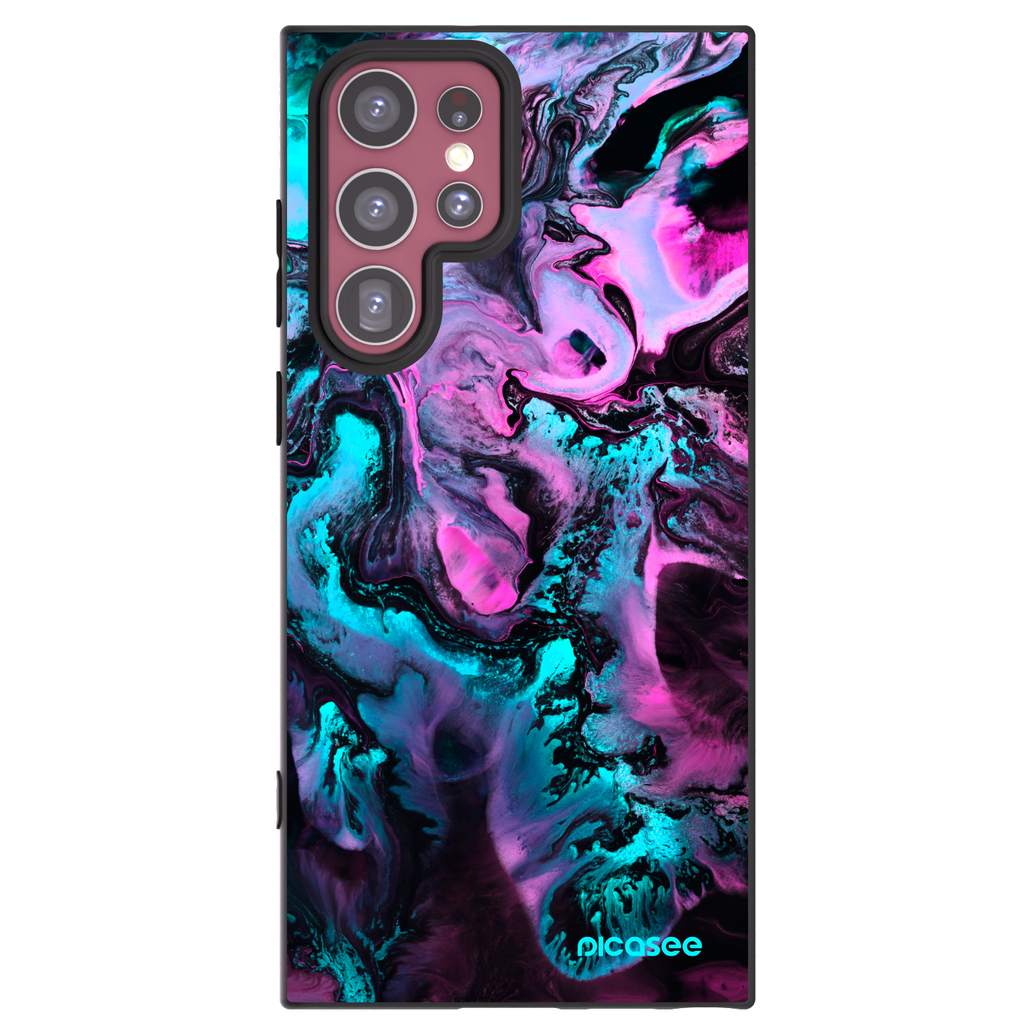 Picasee silikonski črni ovitek za Samsung Galaxy S22 Ultra 5G - Lean