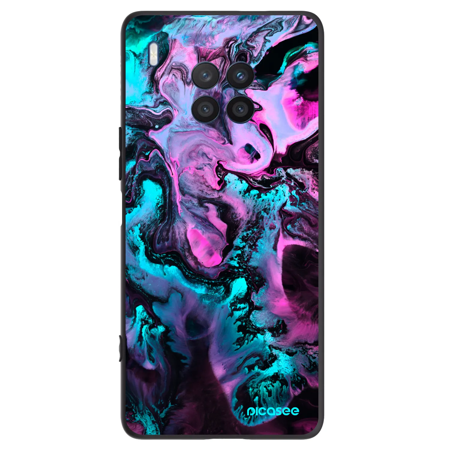 Picasee silikonski črni ovitek za Honor 50 Lite - Lean