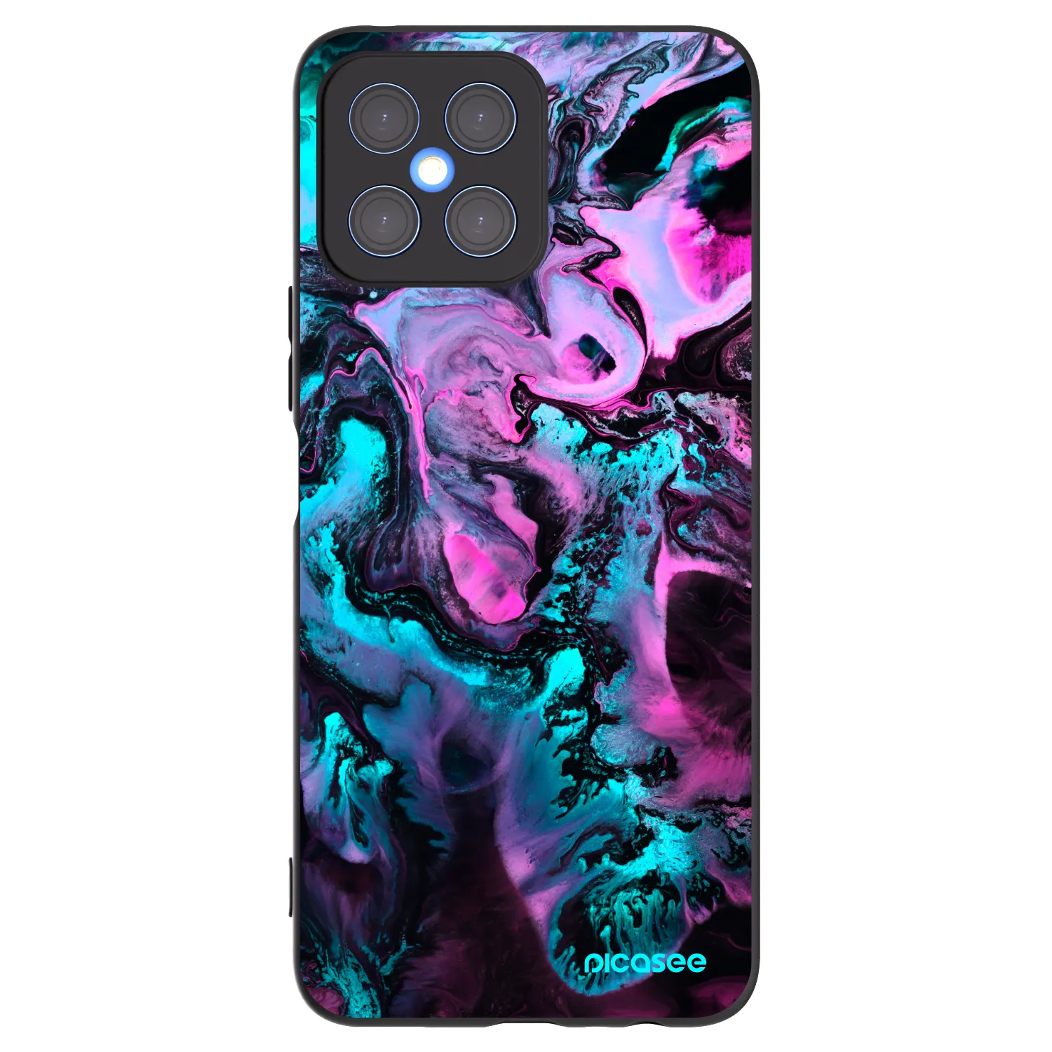 Picasee silikonski črni ovitek za Honor X8 4G - Lean