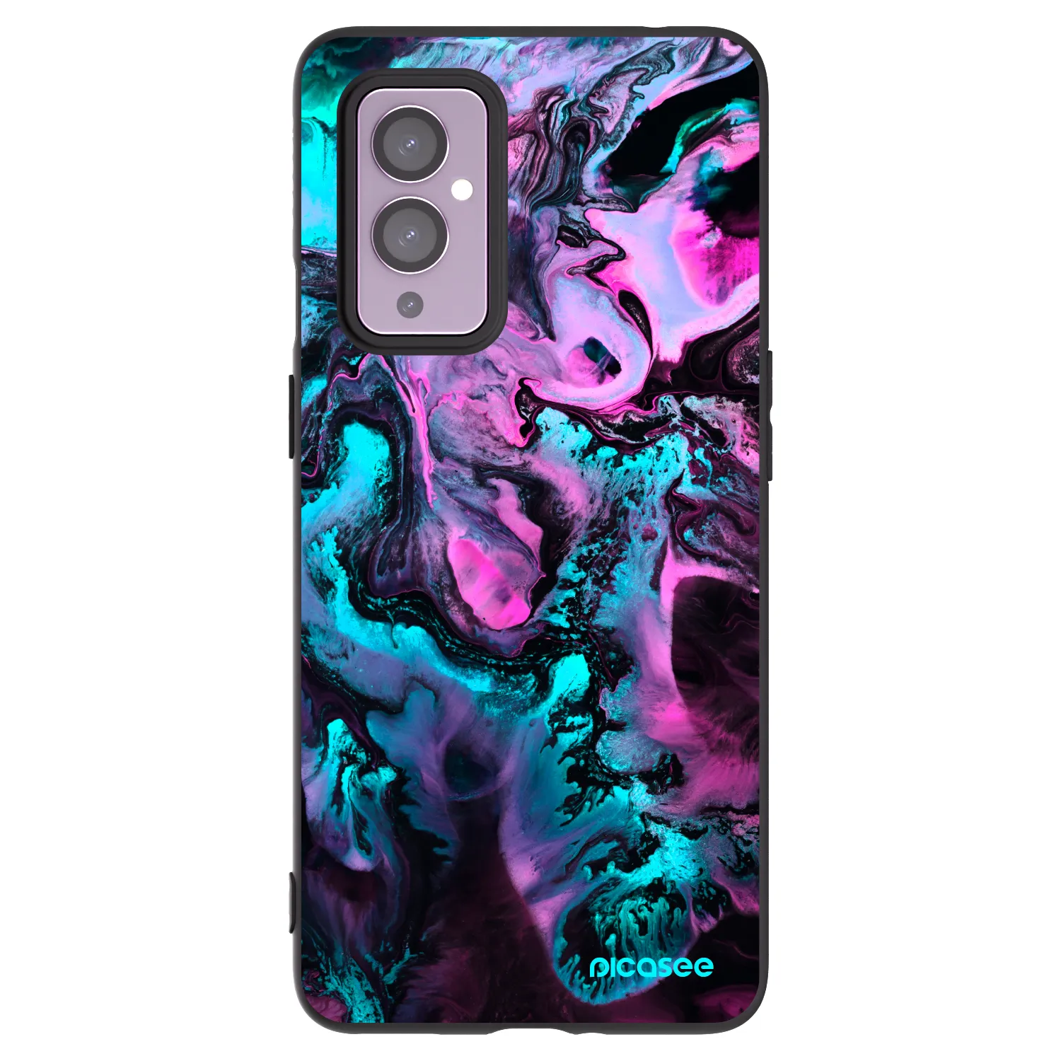 Picasee silikonski črni ovitek za OnePlus 9 - Lean