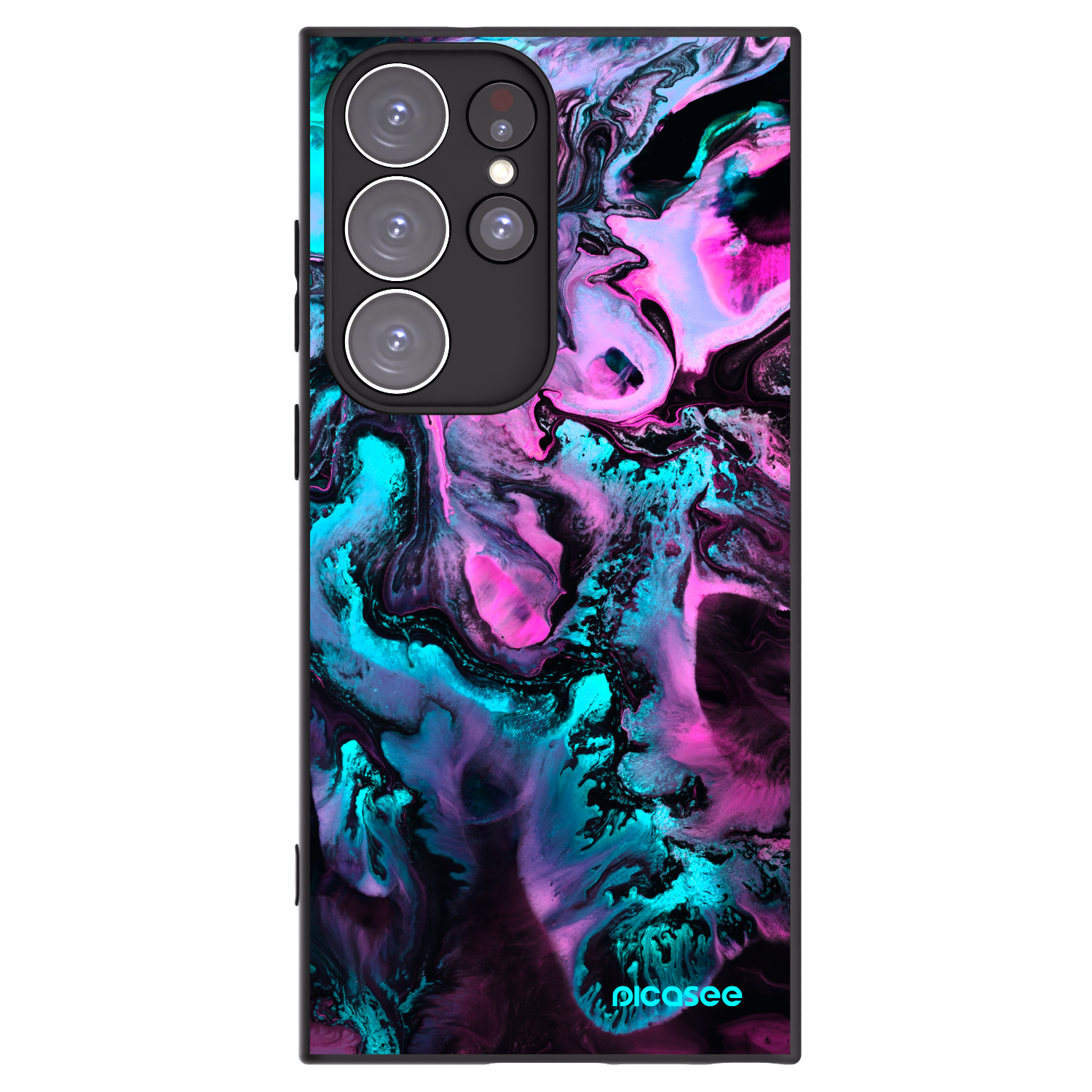 Picasee silikonski črni ovitek za Samsung Galaxy S23 Ultra 5G - Lean