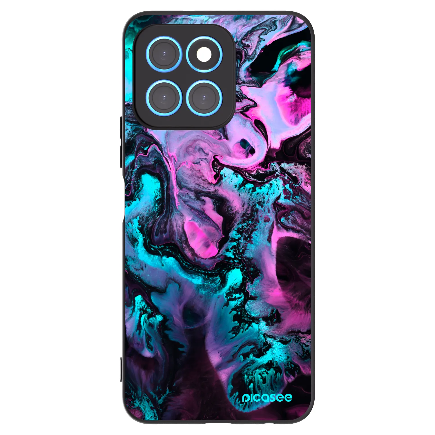 Picasee silikonski črni ovitek za Honor X8 5G - Lean