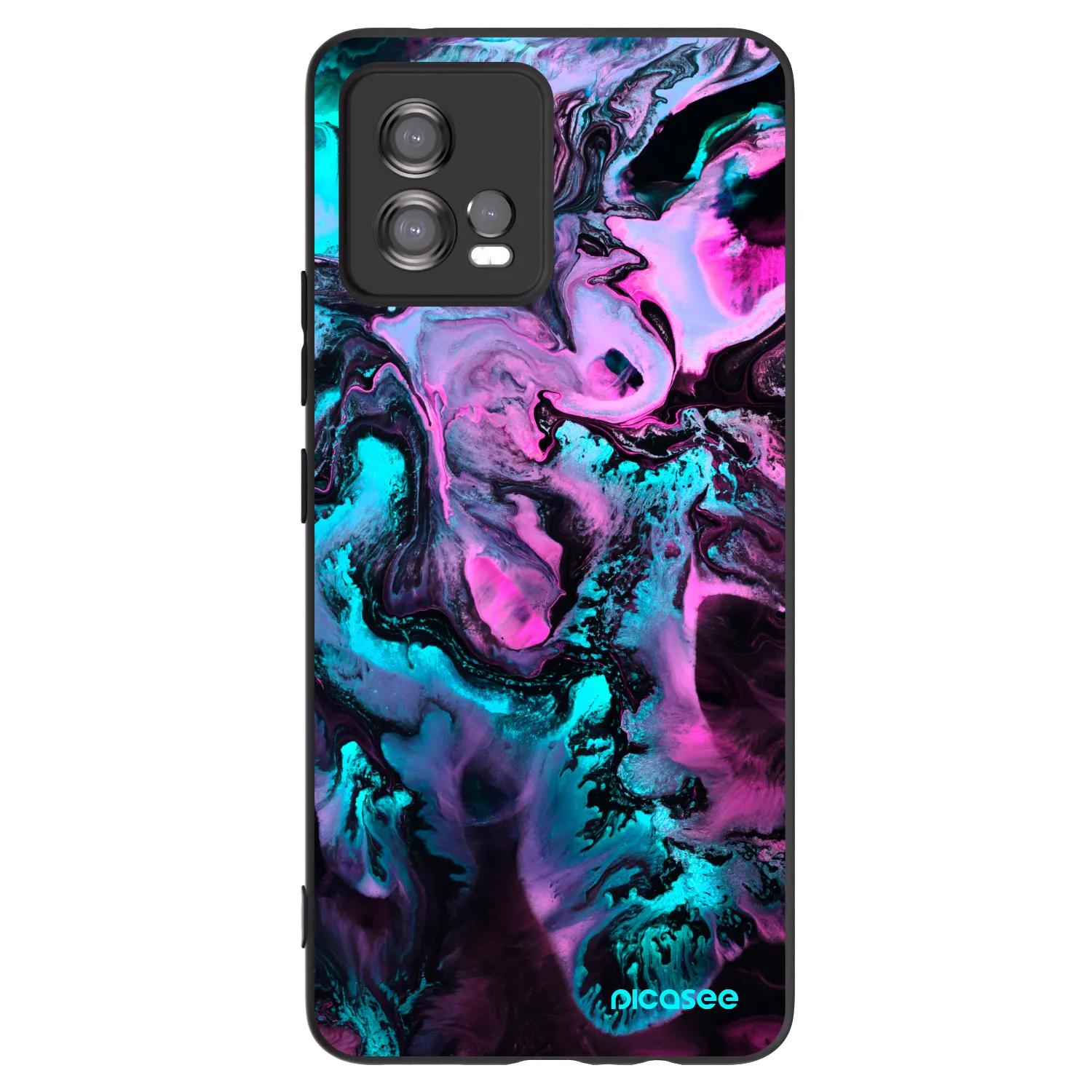 Picasee silikonski črni ovitek za Motorola Moto G72 - Lean