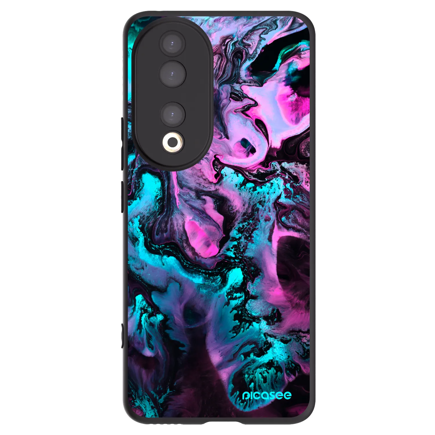 Picasee silikonski črni ovitek za Honor 90 5G - Lean