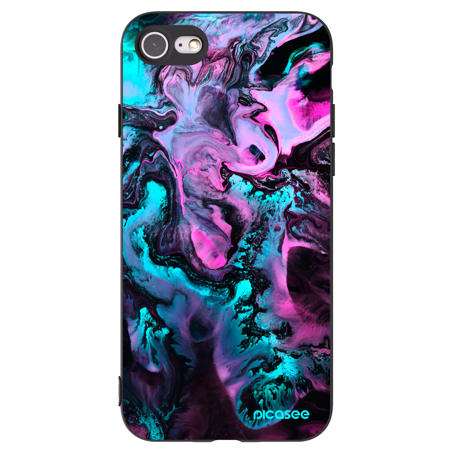 Picasee silikonski črni ovitek za Apple iPhone 7 - Lean