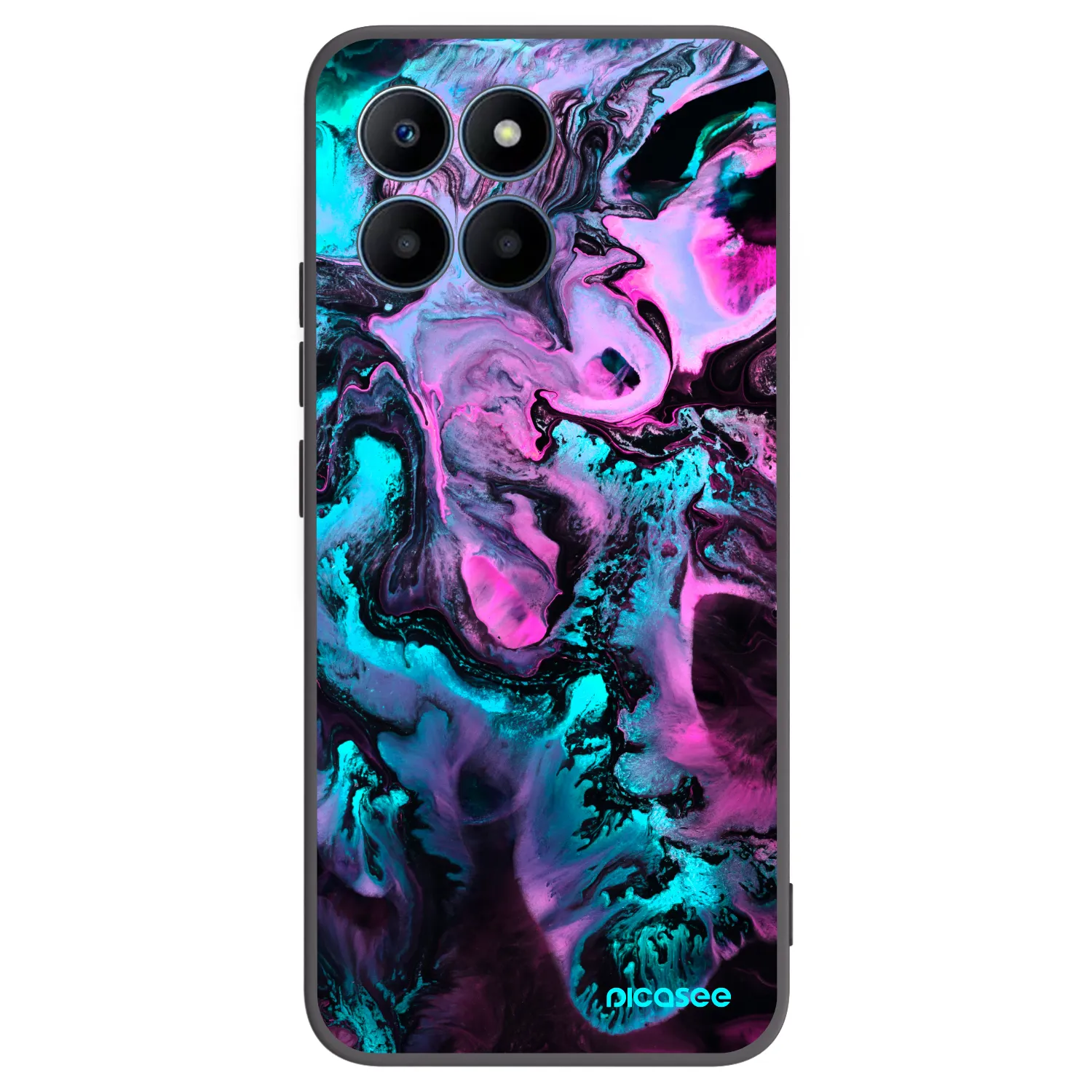 Picasee silikonski črni ovitek za Honor 70 Lite - Lean