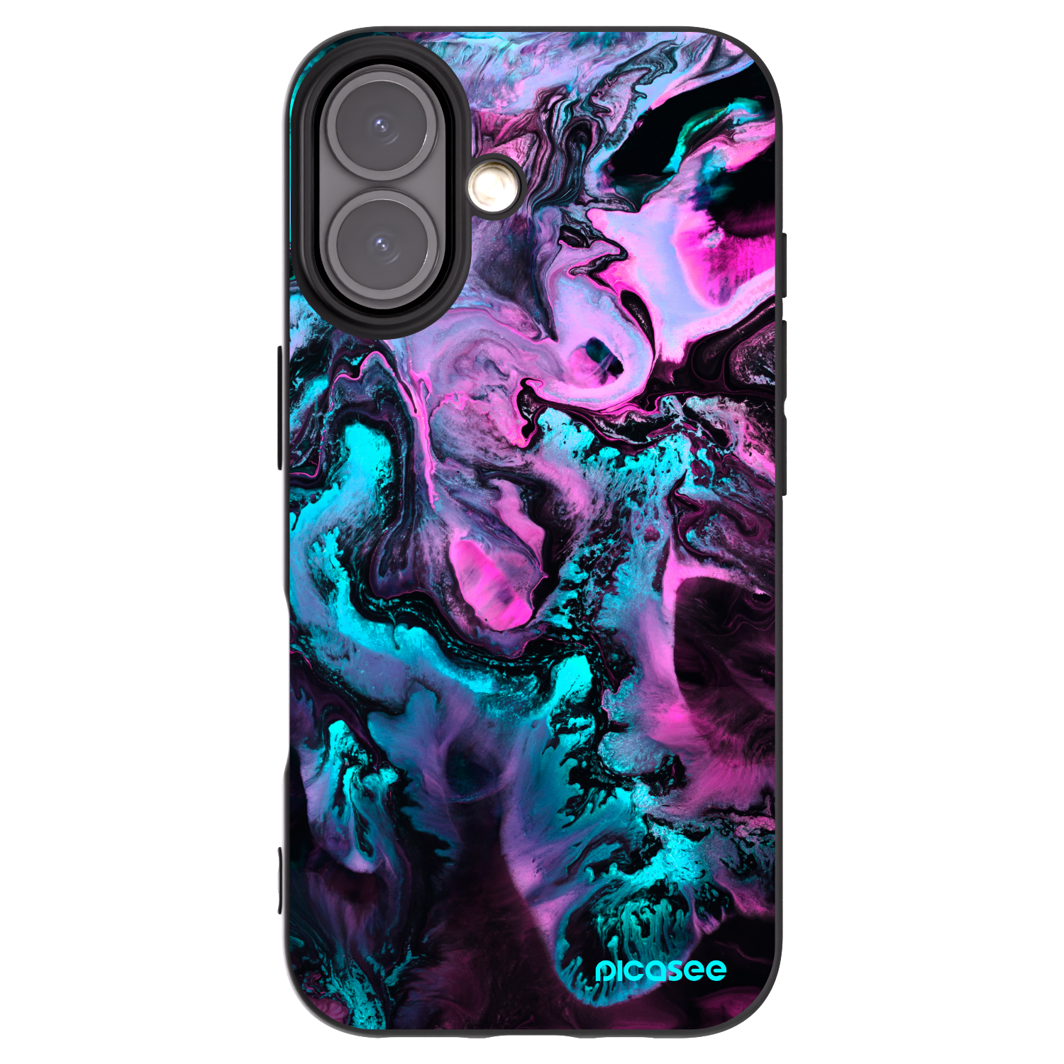 Picasee silikonski črni ovitek za Apple iPhone 16 - Lean