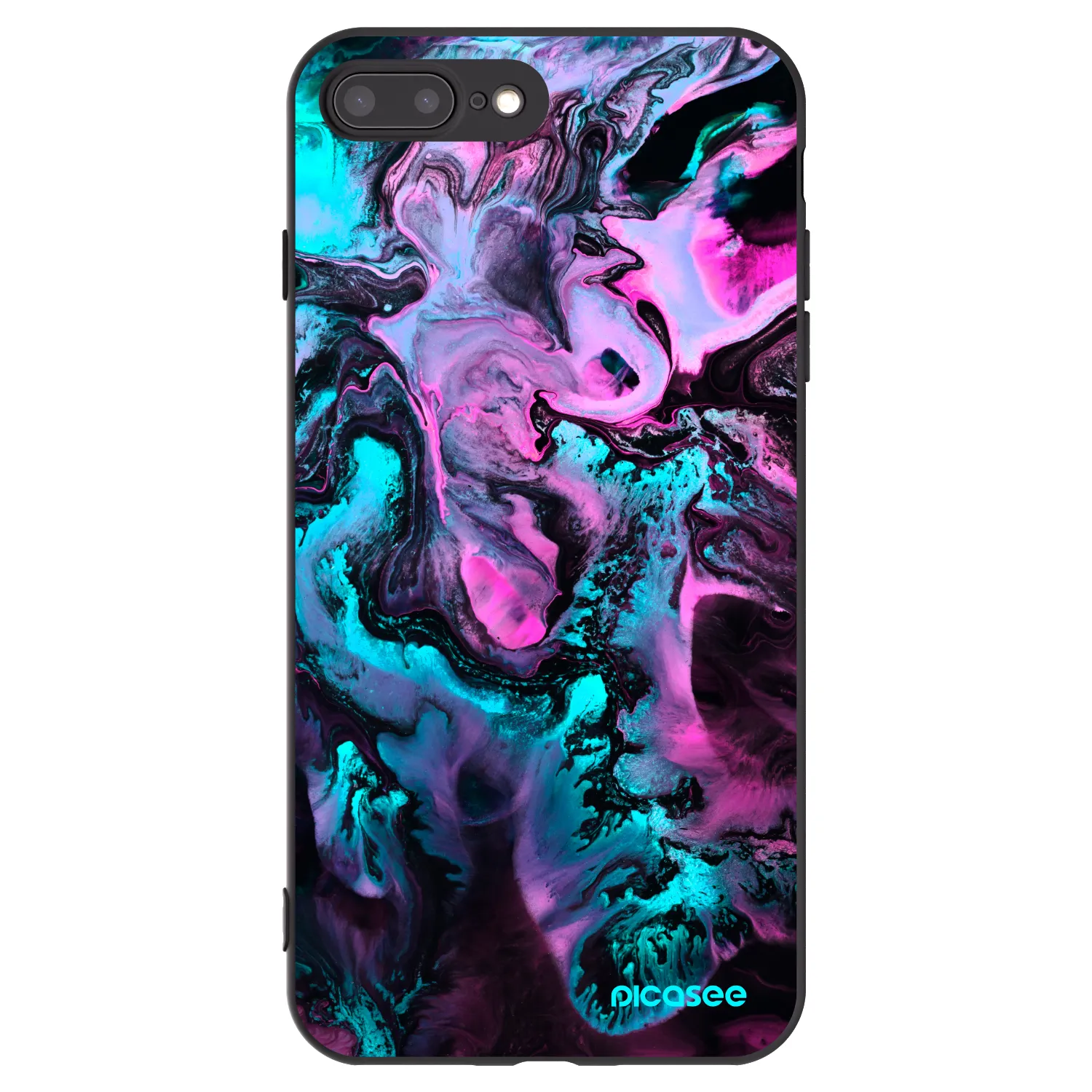 Picasee silikonski črni ovitek za Apple iPhone 8 Plus - Lean