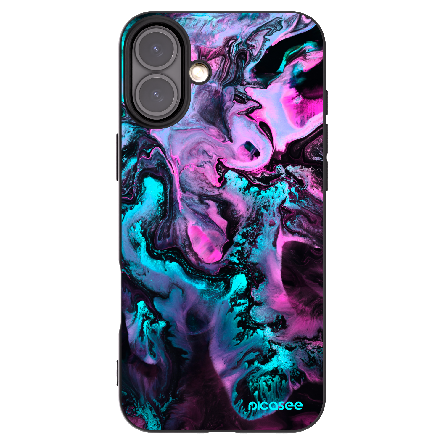 Picasee silikonski črni ovitek za Apple iPhone 16 Plus - Lean