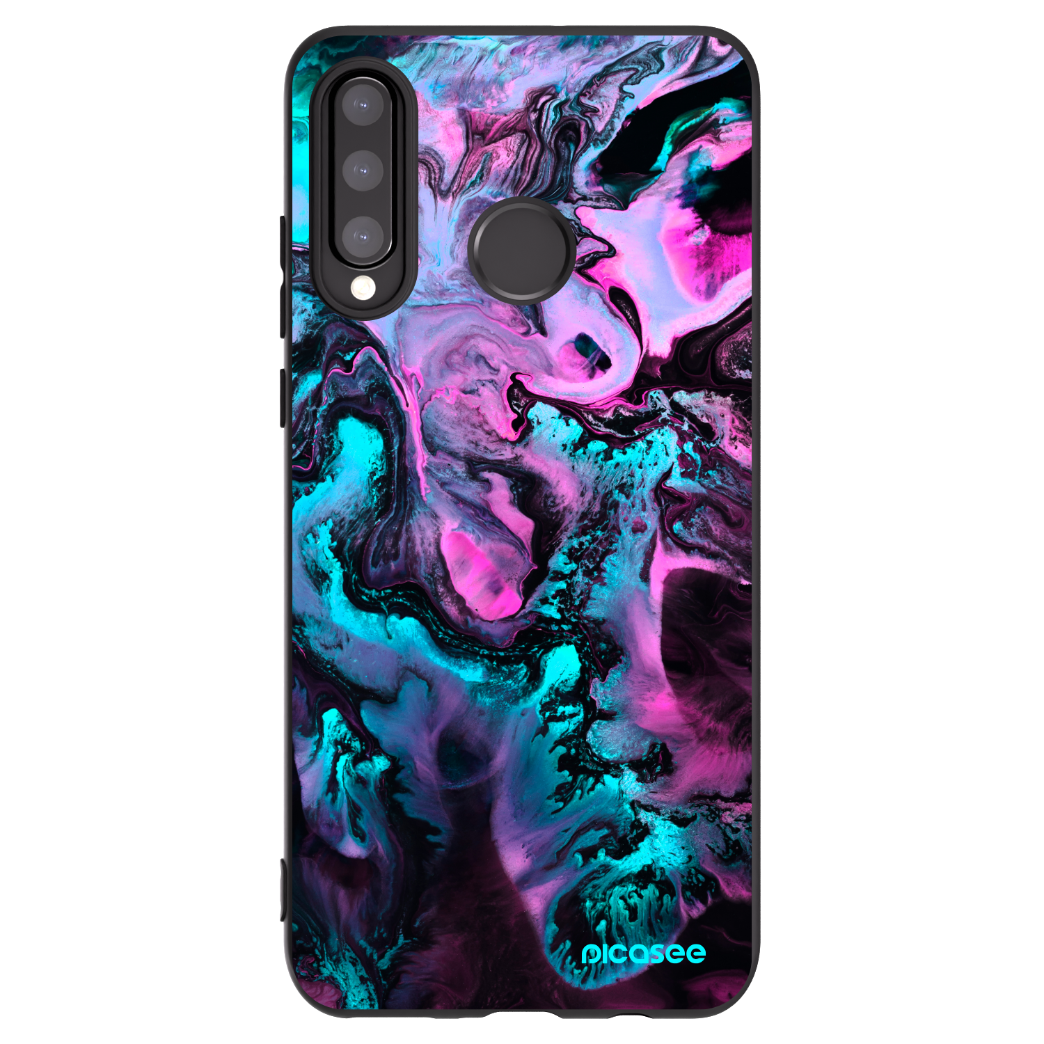 Picasee silikonski črni ovitek za Huawei P30 Lite - Lean