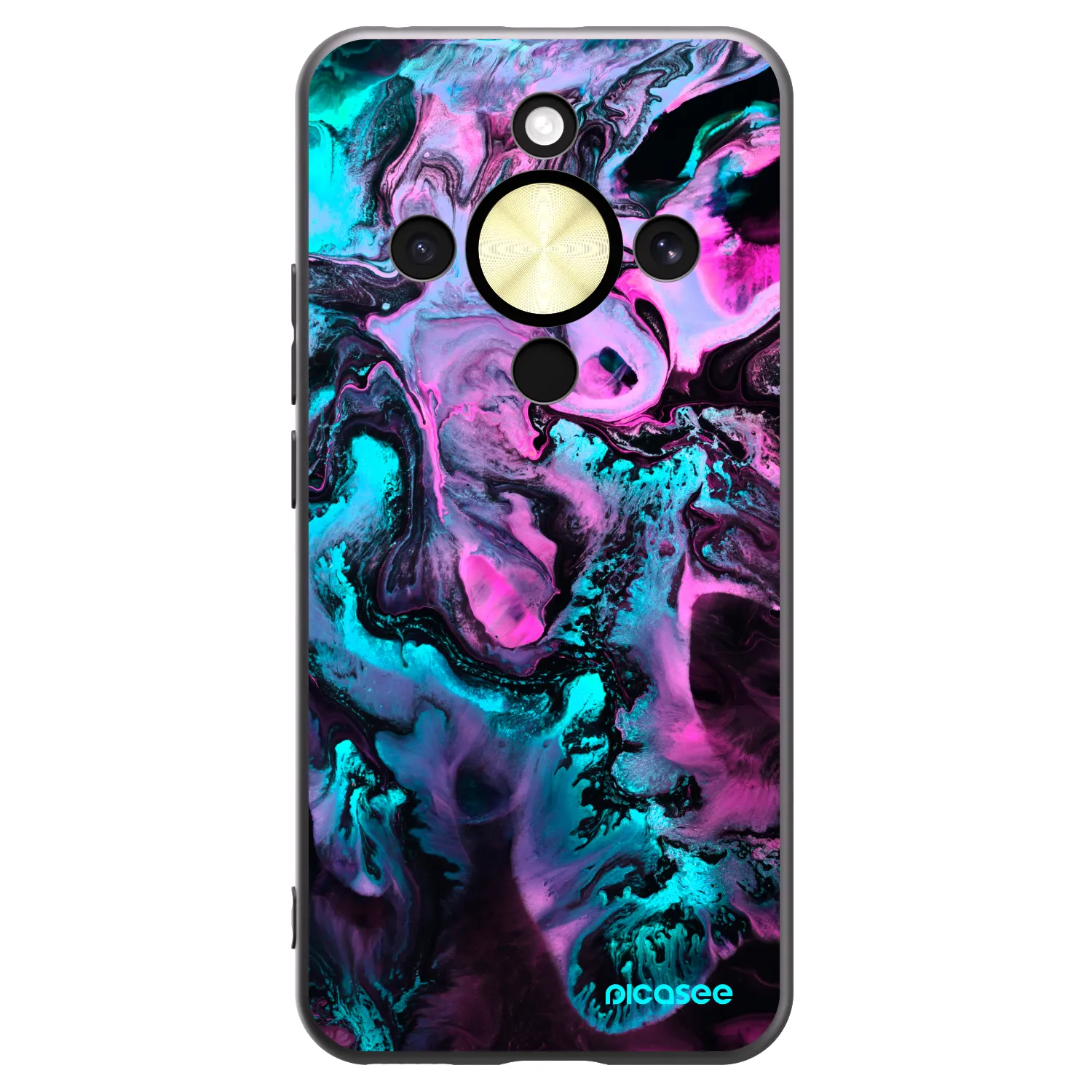 Picasee silikonski črni ovitek za Honor Magic8 Lite 5G - Lean