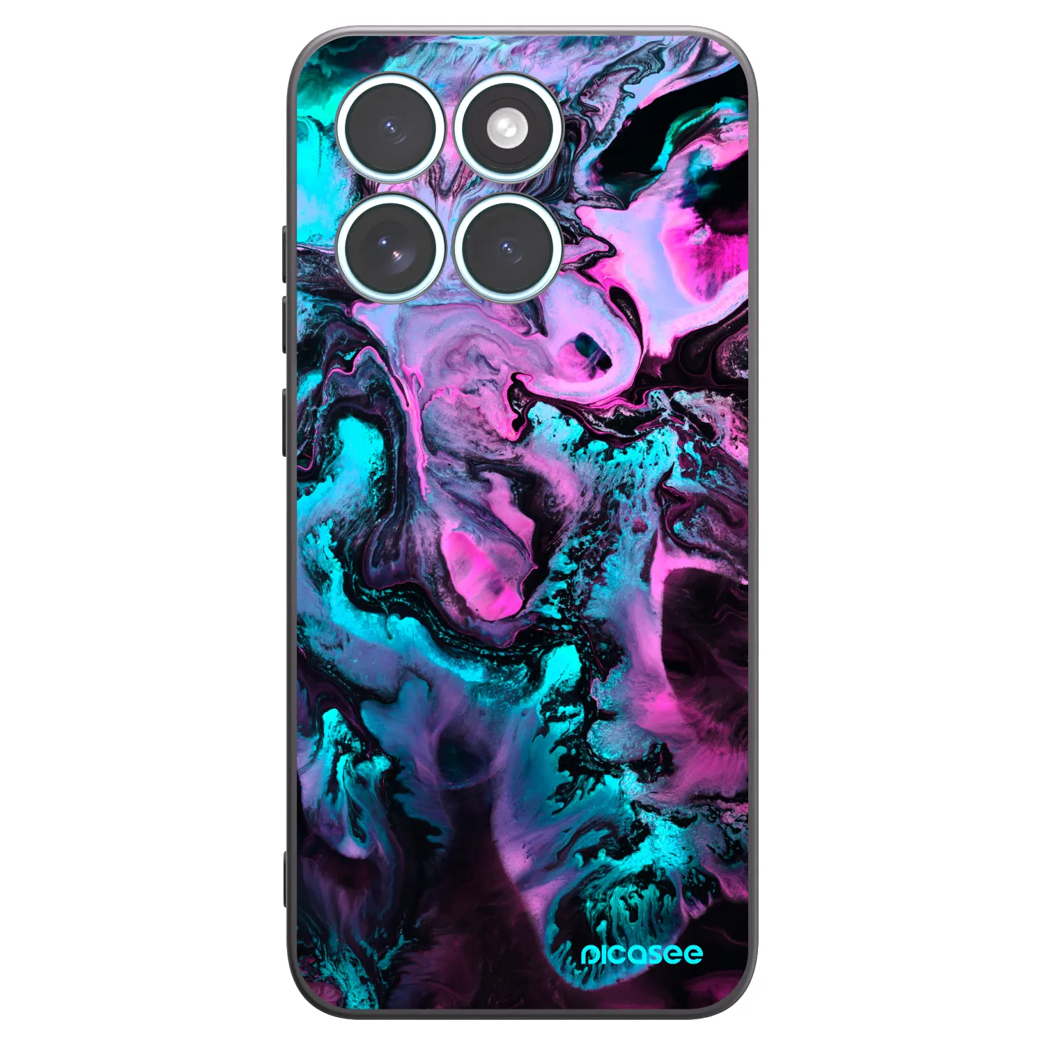 Picasee silikonski črni ovitek za Motorola Edge 70 Fusion - Lean