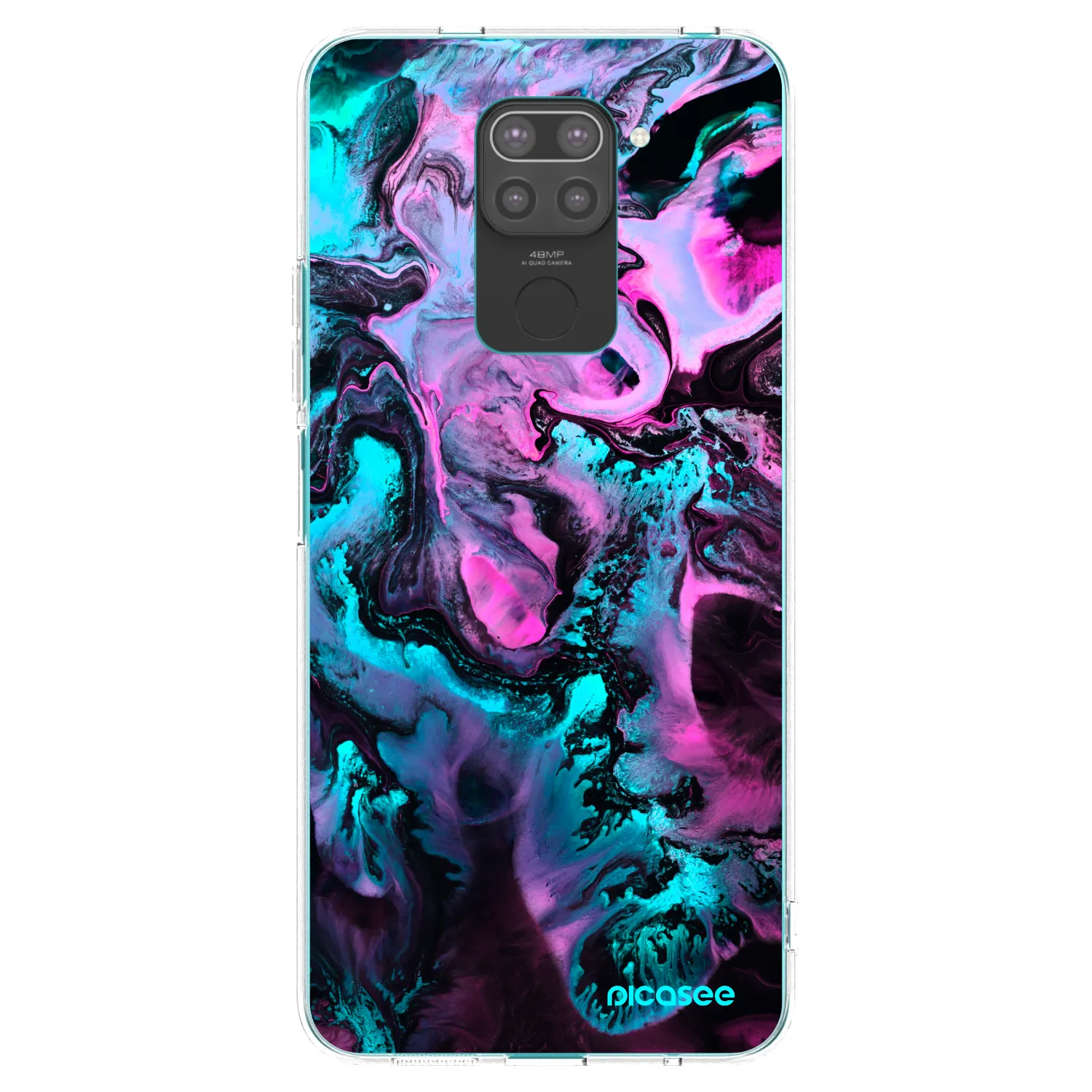 Picasee silikonski črni ovitek za Xiaomi Redmi Note 9 - Lean