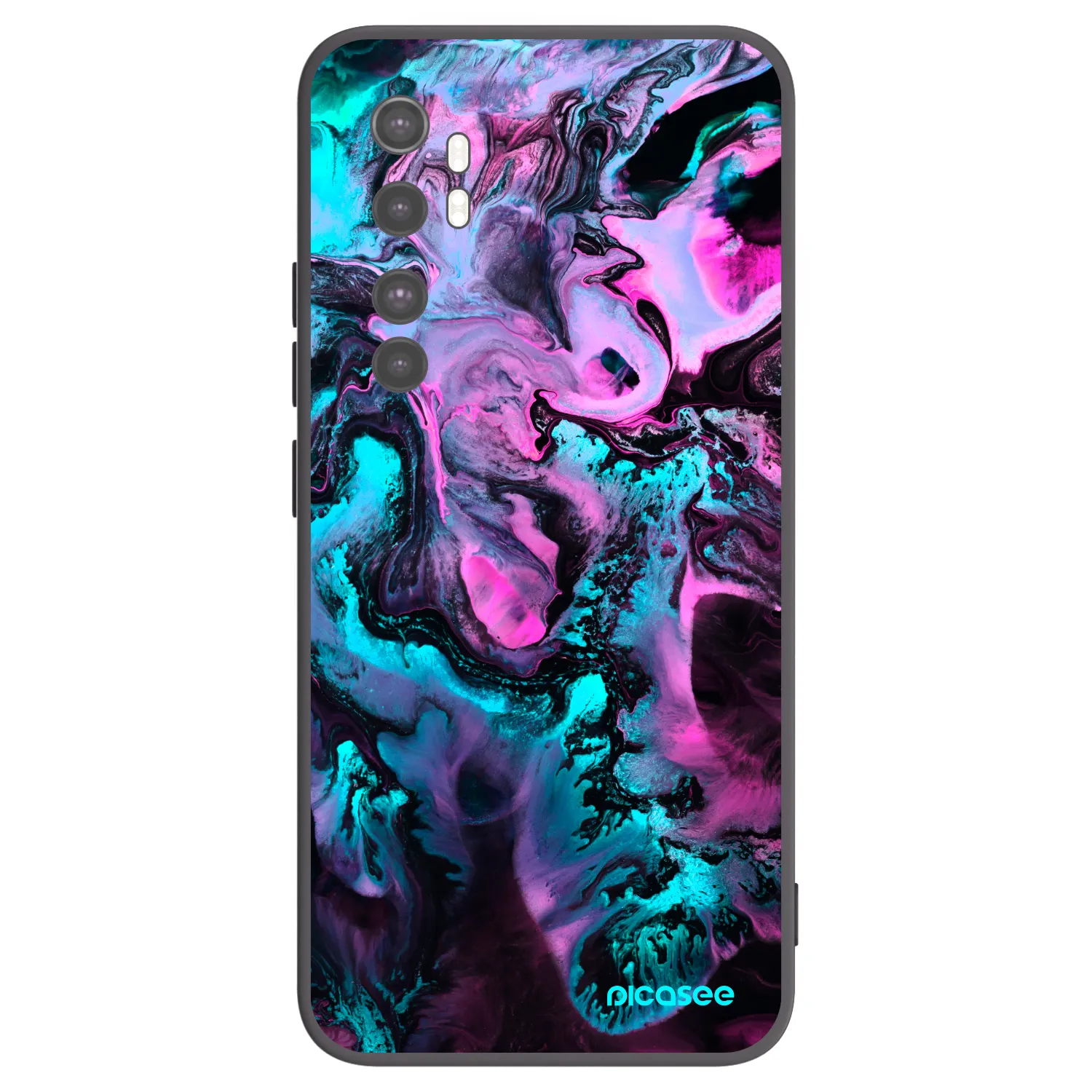 Picasee silikonski črni ovitek za Xiaomi Mi Note 10 Lite - Lean