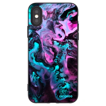 Picasee silikonski črni ovitek za Apple iPhone X/XS - Lean