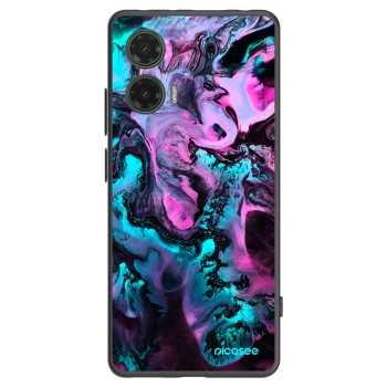 Picasee silikonski črni ovitek za Motorola Moto G35 5G - Lean