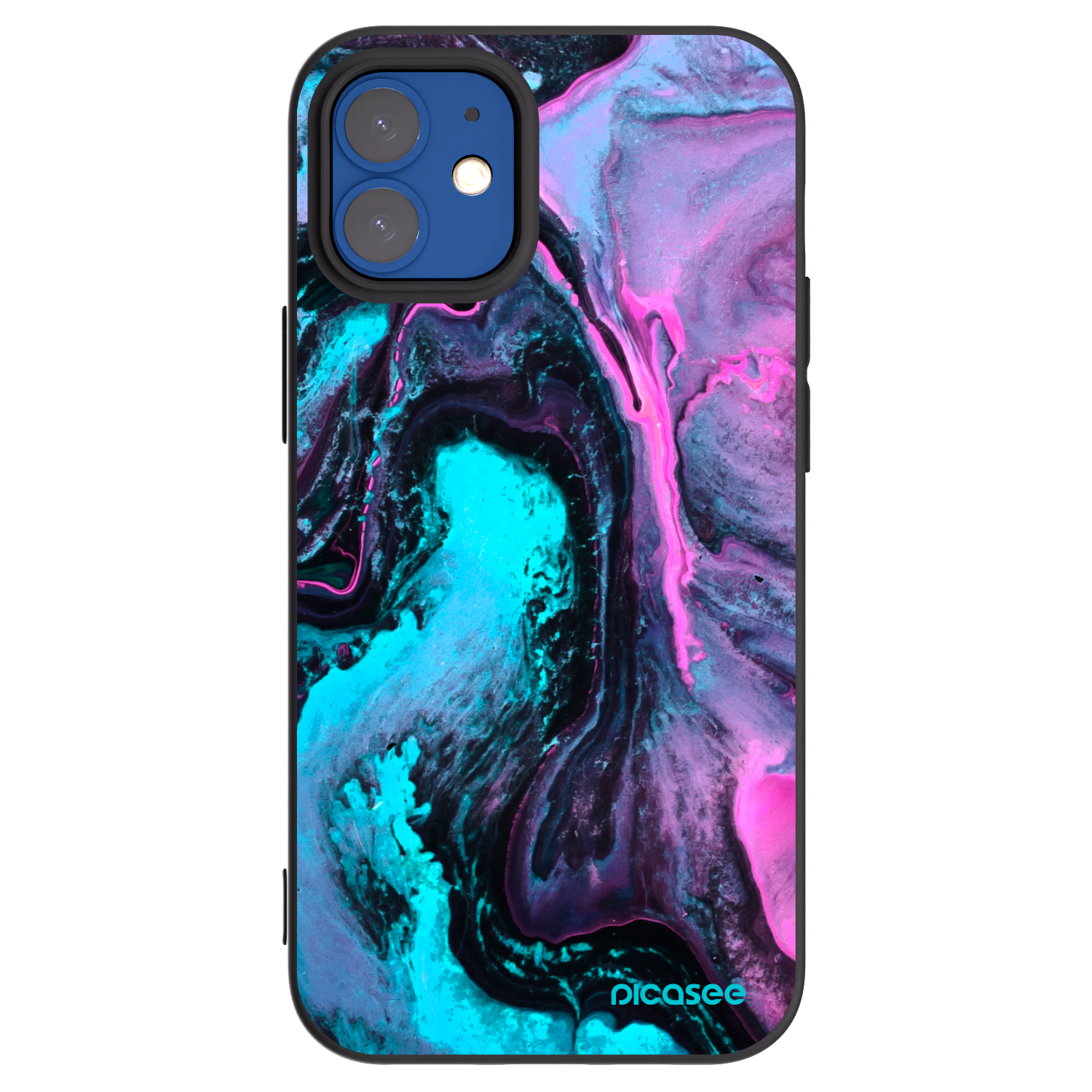 Picasee silikonski črni ovitek za Apple iPhone 12 mini - Lean 2